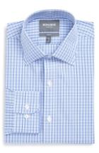 Men's Bonobos Slim Fit Wrinkle Free Check Dress Shirt .5 33 - Blue