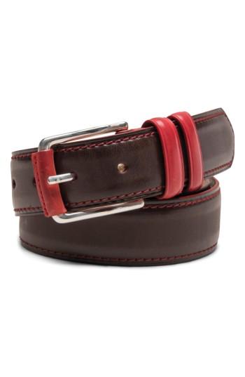 Men's Peter Millar Burnished Calfskin Belt - Espresso