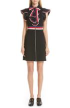 Women's Gucci Sylvie Web Ruffle Stretch Jersey Dress - None