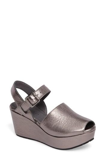 Women's Chocolat Blu Wagga Platform Wedge Sandal .5 M - Metallic