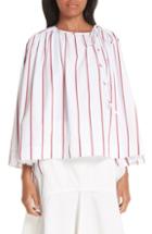 Women's Calvin Klein 205w39nyc Tie Neck Cotton Poplin Blouse Us / 38 It - White