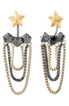 Women's Steve Madden Star Hexagon Tassel Drop Earrings