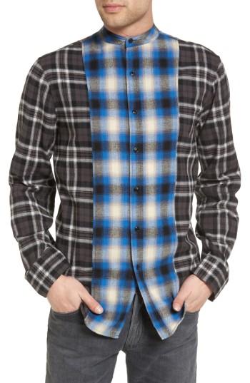 Men's The Rail Multi Plaid Woven Shirt - Black