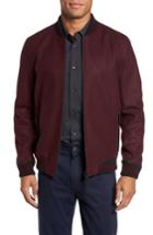 Men's Ted Baker London Freddy Wool Blend Bomber Jacket (s) - Red