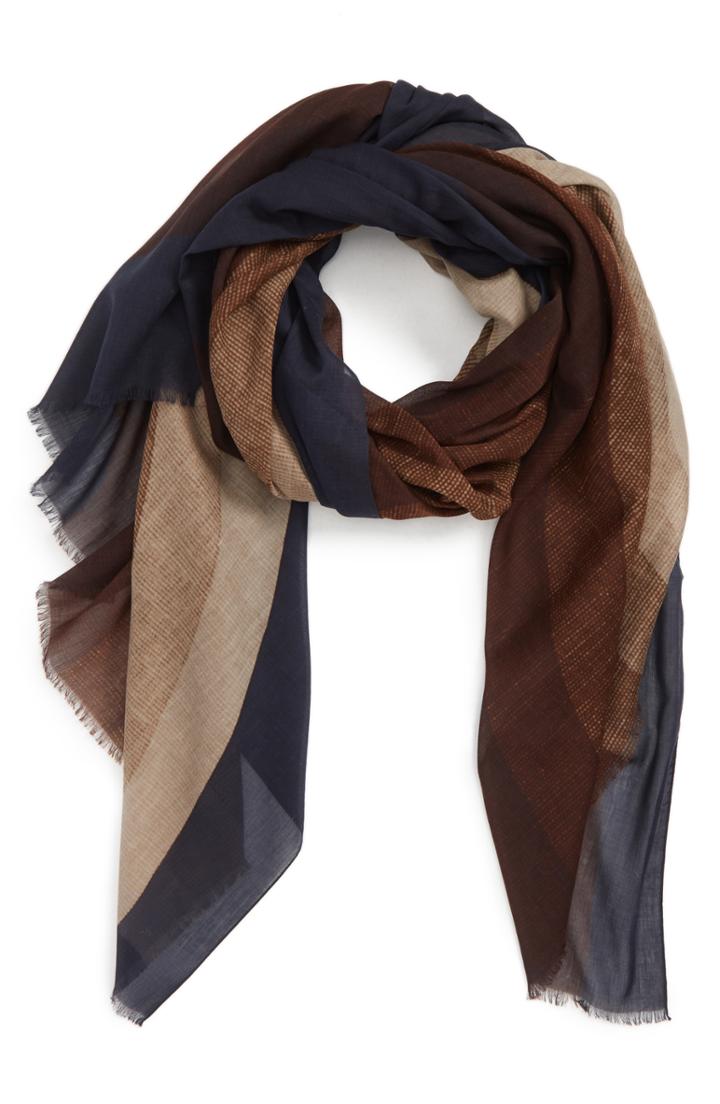 Men's Dries Van Noten Flou Pattern Scarf, Size - Beige