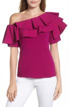 Women's Vince Camuto One-shoulder Ruffle Top - Pink