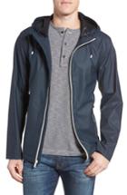 Men's Cole Haan Rubberized Hooded Jacket, Size - Blue
