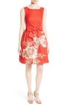 Women's Ted Baker London Deemey Embroidered Jacquard Party Dress