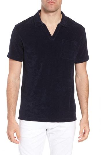 Men's French Connection Towel Whip Polo - Blue