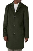 Men's Topman Khaki Overcoat, Size - Green