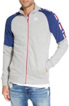 Men's Kappa Zimsa Fleece Track Jacket, Size - Grey