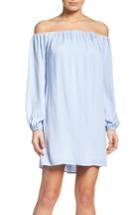 Women's Nsr Off The Shoulder Shift Dress - Blue