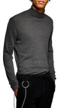 Men's Topman Classic Fit Turtleneck Sweater - Grey
