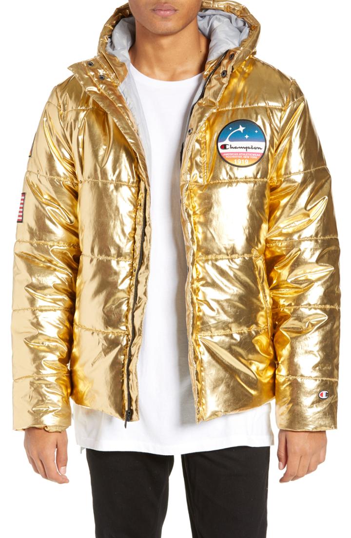 Men's Champion Metallic Puffer Coat