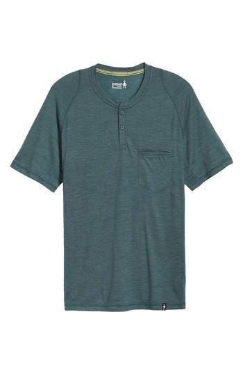 Men's Smartwool Everyday Exploration Short Sleeve Henley, Size - Green