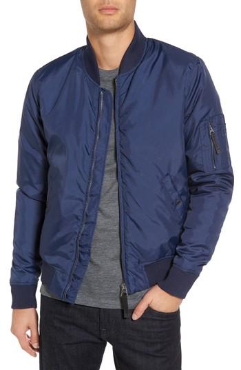 Men's Slate & Stone Nylon Bomber Jacket - Blue