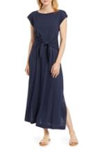 Women's J.crew Tie Waist Knit Midi Dress, Size - Blue