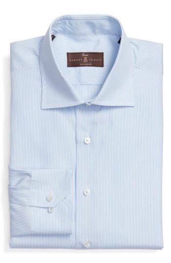 Men's Robert Talbott Tailored Fit Stripe Dress Shirt - Blue