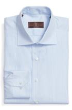 Men's Robert Talbott Tailored Fit Stripe Dress Shirt - Blue