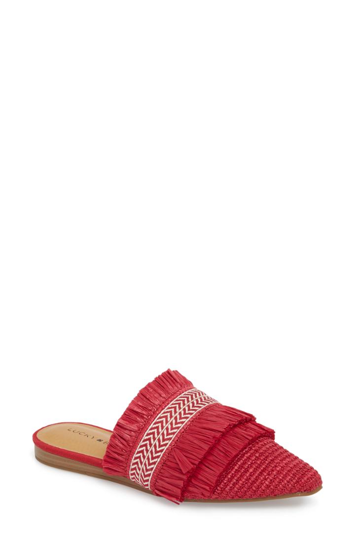 Women's Lucky Brand Baoss Mule .5 M - Red