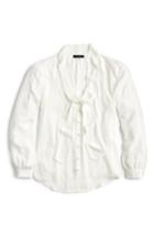 Women's J.crew Tie Neck Top - Ivory