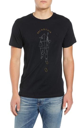 Men's Patagonia Tube Trekker Organic Cotton T-shirt - Black