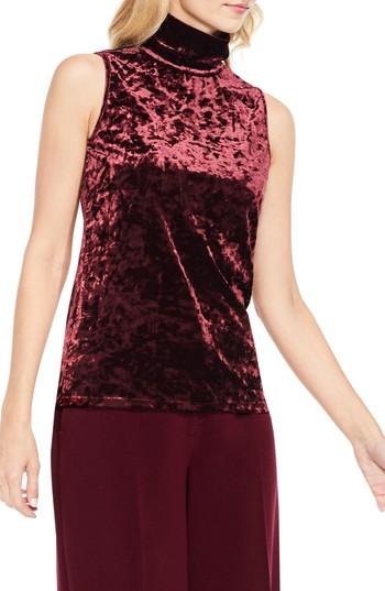 Women's Vince Camuto Crushed Velvet Turtleneck Top