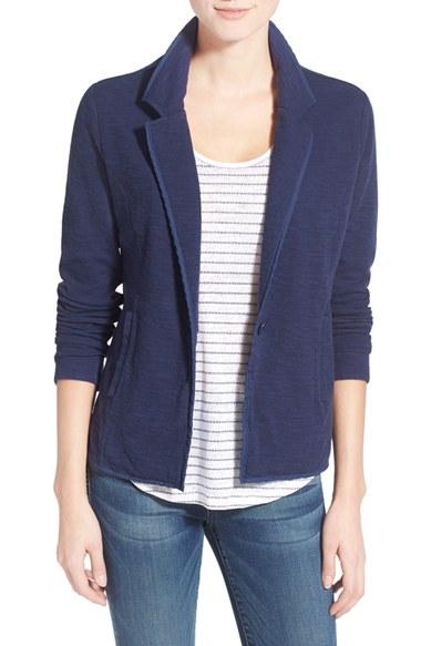 Women's Caslon One-button Knit Blazer