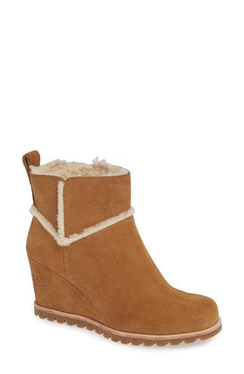 Women's Ugg Marte Wedge Bootie M - Brown