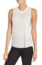 Women's Alo Heat Wave Ribbed Muscle Tee - Ivory