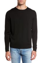 Men's Nordstrom Men's Shop Crewneck Merino Wool Sweater, Size - Black