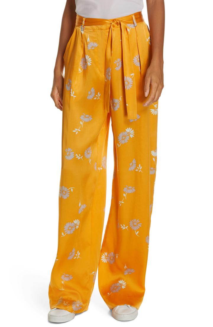 Women's Equipment Evonne Tie Waist Silk Pants - Orange