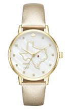 Women's Kate Spade New York Metro Texas State Of Mind Leather Strap Watch, 34mm