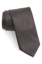Men's Canali Solid Silk Tie, Size - Black