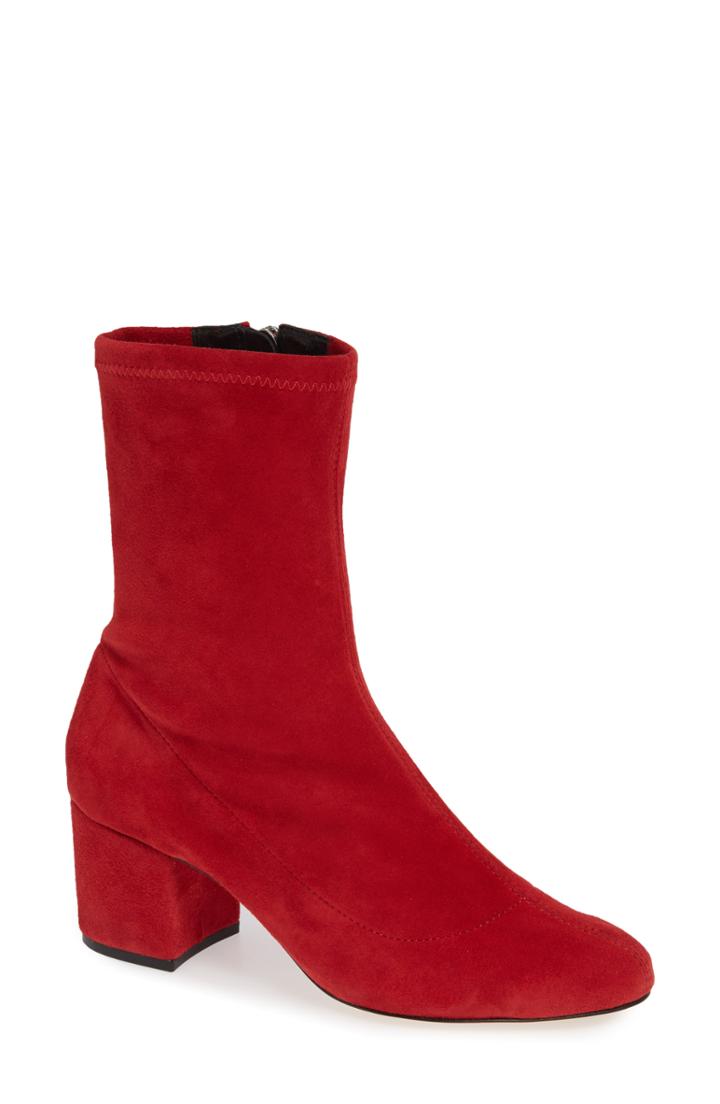 Women's Schutz Lupe Stretch Bootie .5 M - Red