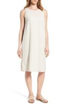 Women's Eileen Fisher Silk Shift Dress, Size - White