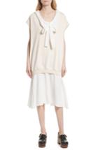 Women's See By Chloe Hooded Sweatshirt Overlay Dress - White