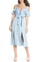 Women's Bb Dakota Caite Chambray Cold Shoulder Dress - Blue
