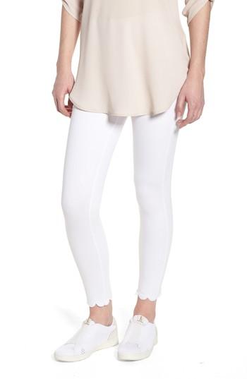 Women's Lysse Scallop Hem Denim Leggings - White