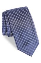 Men's Boss Medallion Neat Silk Tie, Size - Blue