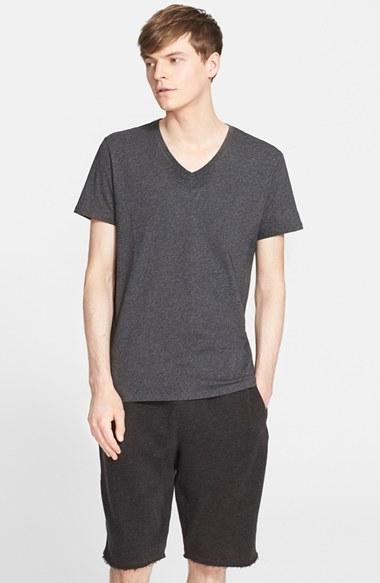 Men's Atm Anthony Thomas Melillo Cotton Jersey V-neck T-shirt, Size - Grey