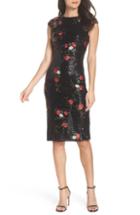 Women's Kay Unger Sleeveless Stretch Mikado Fit & Flare Dress
