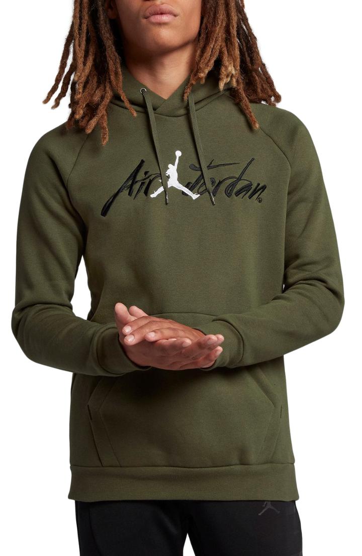 Men's Jordan Jsw Greatest Jumpman Graphic Hoodie R - Green