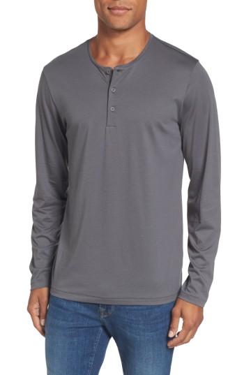 Men's Bonobos Superfine Slim Fit Long Sleeve Henley - Grey