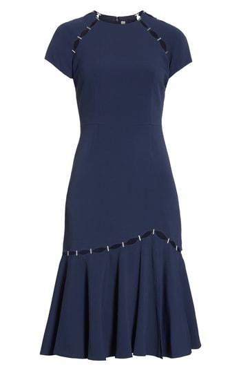 Women's Jonathan Simkhai Stapled Crepe T-shirt Dress - Blue