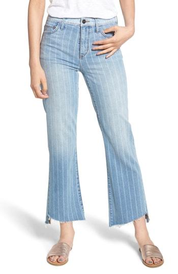 Women's Sam Edelman The Chelsea Striped Wide Leg Crop Jeans - Blue