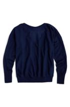 Women's J.crew Dolman Merino Wool V-back Sweater - Blue