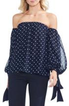 Women's Vince Camuto Off The Shoulder Tie Sleeve Blouse - Blue
