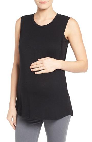 Women's Bun Maternity High Neck Maternity Tank