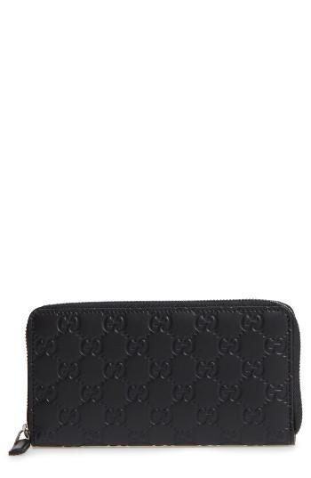Men's Gucci Avel Zip Wallet - Black